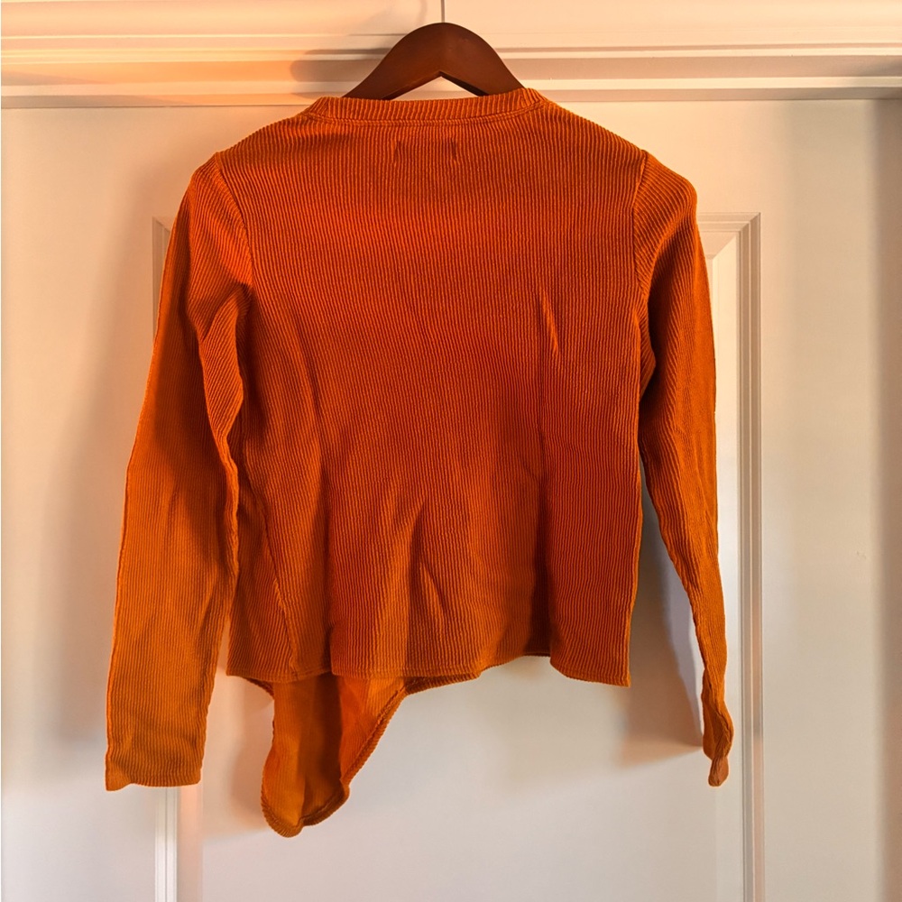 Madewell Textured Orange Knit Top - Picture 3 of 3